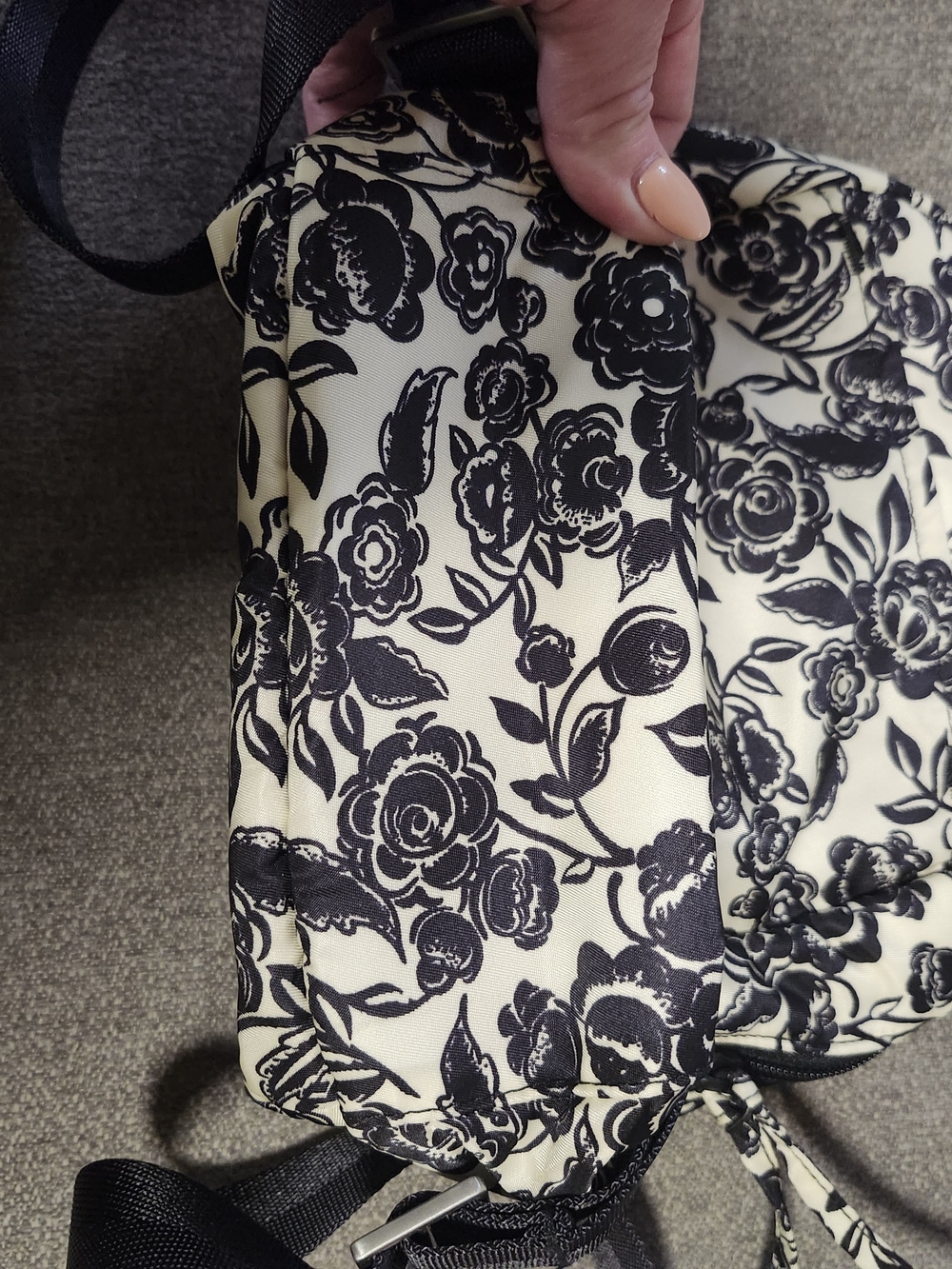 Vera Bradley Black & White Floral Mini Backpack - Picture 3 of 5